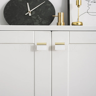 Rectangle Alloy Drawer Cabinet Door Knob Pull Handles STAS-WH0072-148-1
