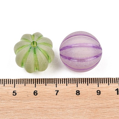 Frosted Transparent Acrylic Pumpkin Beads FIND-B065-05D-1