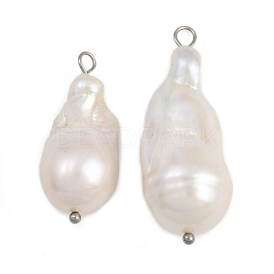 Natural Freshwater Pearl Keshi Pearl Pendants STAS-D378-05P-1