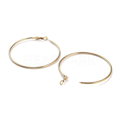 Ring 304 Stainless Steel Hoop Earrings for Women Men EJEW-B049-02G-G-1