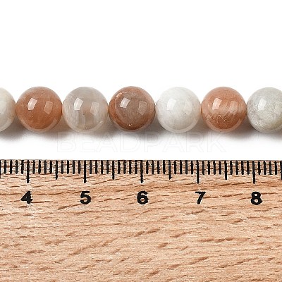 Round Natural Multi-Moonstone Beads Strands G-D767-8mm-01-1