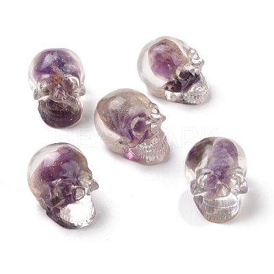 Natural Amethyst Dyed Chips Beads G-E185-14-1