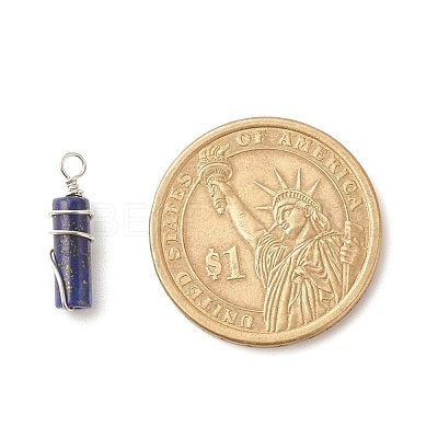 Natural Lapis Lazuli Pendants PALLOY-JF01570-04-1