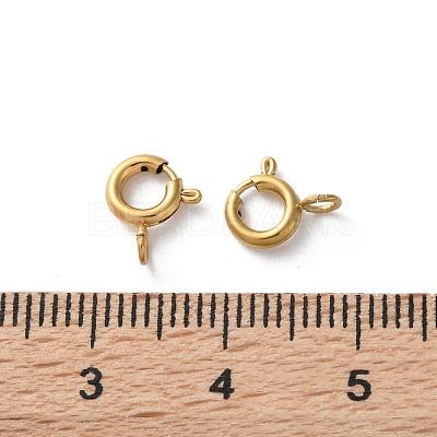 Ion Plating(IP) 304 Stainless Steel Spring Ring Clasps LS-STAS-C114-04B-G-1