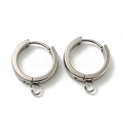 Tarnish Resistant 201 Stainless Steel Huggie Hoop Earrings Findings STAS-A167-01T-P-1