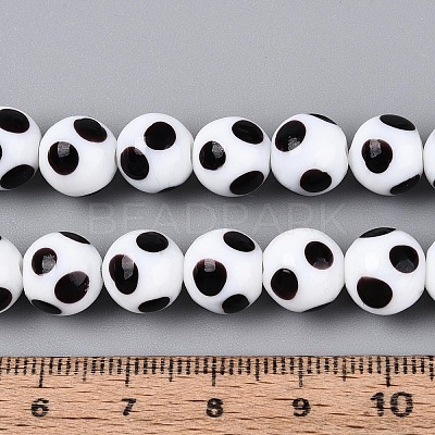 Handmade Lampwork Beads Strands LAMP-N037-02F-1