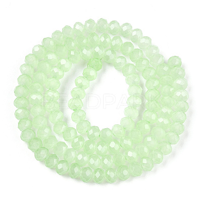 Baking Paint Imitation Jade Glass Bead Strands LS-DGLA-A034-J8MM-A03-1