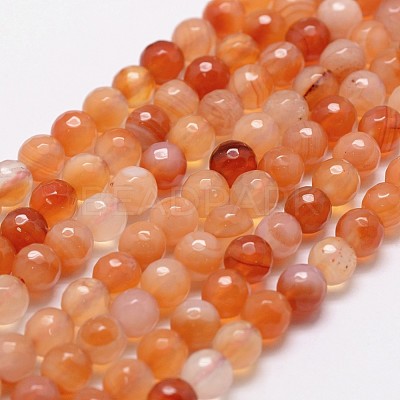 Natural Red Agate Beads Strands X-G-D840-34-6mm-1