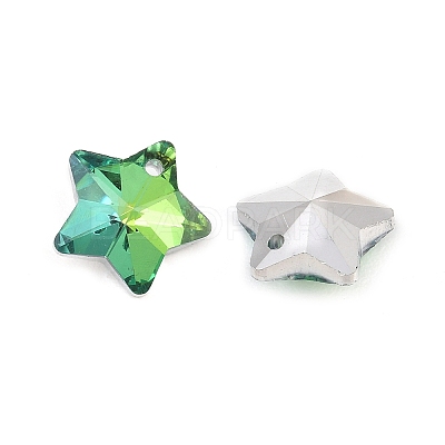 Electroplate Glass Charms GLAA-H104-A05-1