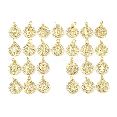 Brass Micro Pave Clear Cubic Zirconia Charms CU-CBA9B5A-07G-1