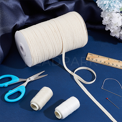 200M Cotton Linen Herringbone Ribbon WH-WG84529-01-1