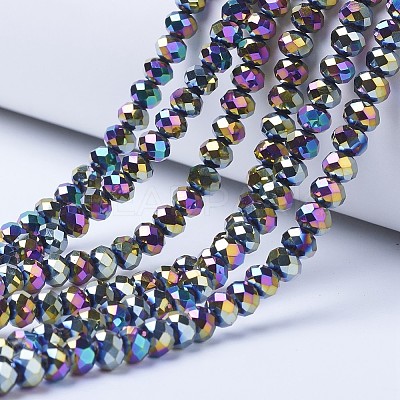 Electroplate Transparent Glass Beads Strands LS-EGLA-A034-T4mm-UA07-1