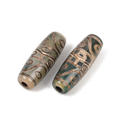 Tibetan Style dZi Beads TDZI-E004-52-1