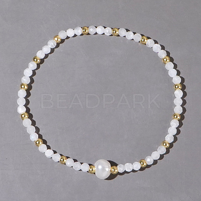 Natural Quartz Crystal Beaded Stretch Bracelets for Women BG9690-1-1