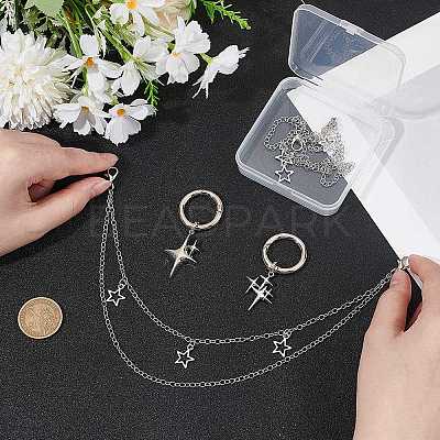 4Pcs 3 Styles Brass Chains Boot Strap Chains HJEW-BM0001-11-1