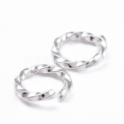 304 Stainless Steel Open Jump Rings X-STAS-F191-12S-B-1
