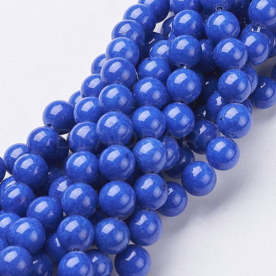 Natural Mashan Jade Round Beads Strands X-G-D263-8mm-XS08-1