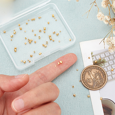 90Pcs 3 Size Sterling Silver Tube Beads STER-PH0001-30G-1