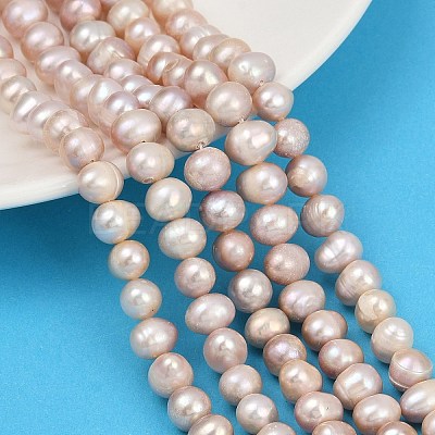 Natural Cultured Freshwater Pearl Beads Strands PEAR-I007-07X-06E-1