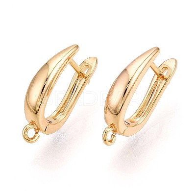 Brass Hoop Earring Finding KK-N261-39G-1