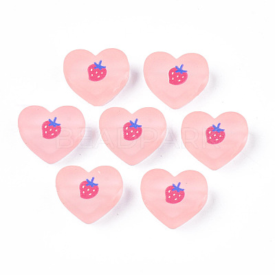 Transparent Printed Acrylic Beads MACR-S373-124-H10-1