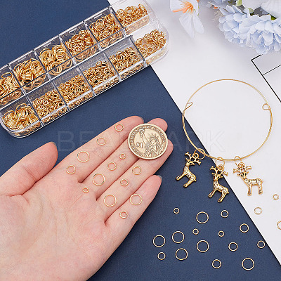 800Pcs 4 Styles 304 Stainless Steel Open Jump Rings STAS-ME0002-12-1