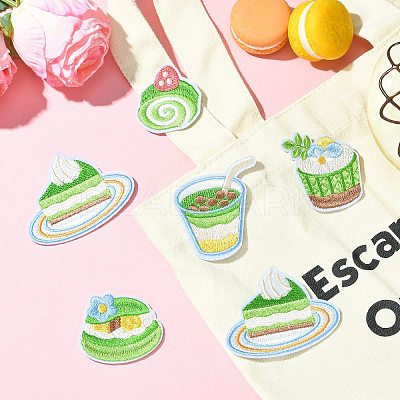 10Pcs 5 Styles Computerized Embroidery Cloth Iron On/Sew On Patches DIY-CJ0003-18-1
