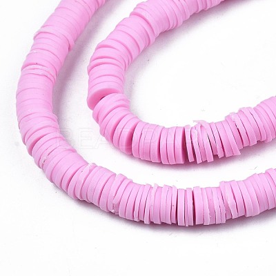 Handmade Polymer Clay Beads Strands CLAY-R089-6mm-057-1