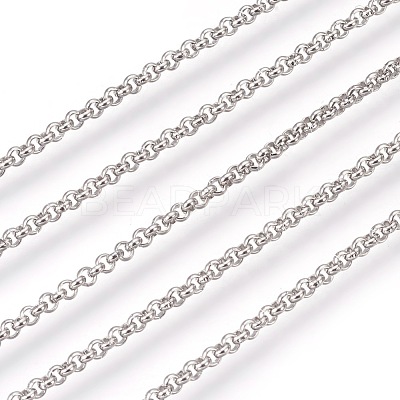 Tarnish Resistant 304 Stainless Steel Rolo Chains CHS-L017-18H-1