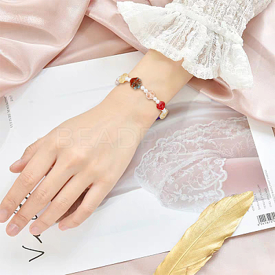100Pcs 10 Style Transparent Czech Glass Beads GLAA-FH0001-72-1