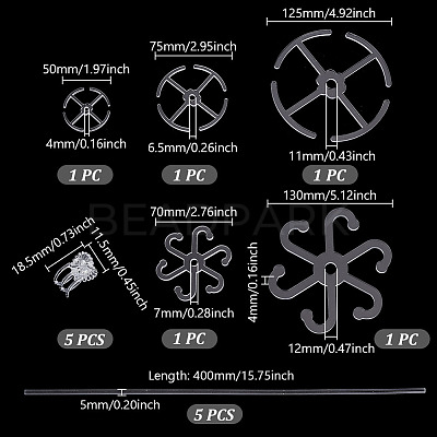 5Pcs 5 Styles Acrylic Plant Support Ring DIY-GA0007-92-1