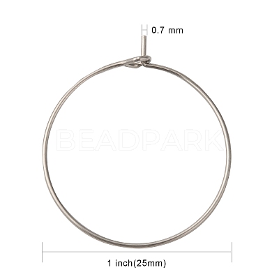 316 Surgical Stainless Steel Wine Glass Charms Rings STAS-L214-01D-1