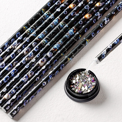 Acrylic Nail Art Rhinestones Pickers Wax Pens DIAM-PW0009-68-1