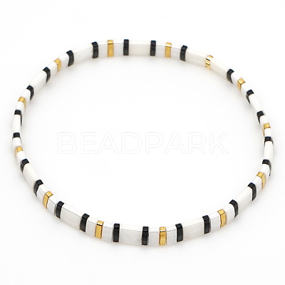Bohemian Glass Seed Beaded Stretch Bracelets JM4508-33-1