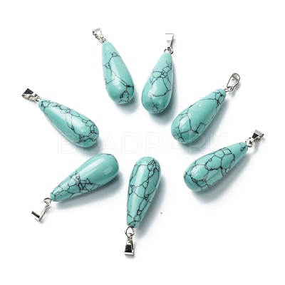 Synthetic Turquoise Pendants G-F707-12-1