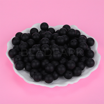 Round Silicone Focal Beads SI-JX0046A-27-1