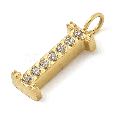 Ion Plating(IP) 304 Stainless Steel Micro Pave Cubic Zirconia Pendants STAS-Z107-03G-09-1