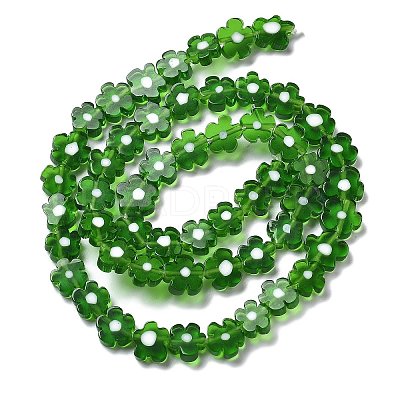 Handmade Millefiori Lampwork Beads Strands LAMP-F035-09J-1