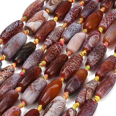 Dyed & Heated Natural Fire Crackle Agate Beads Strands GG-CBAB9C6-A01-01-1