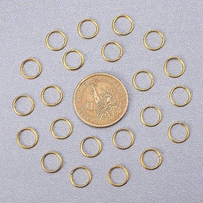 Brass Open Jump Rings KK-PH0006-10mm-G-1