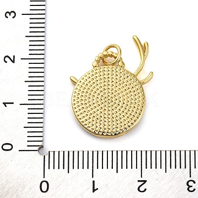 Brass Enamel Pendants KK-K339-04B-G-1