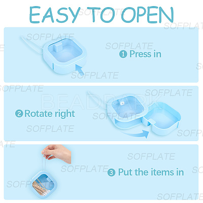 Multifunctional Plastic Pocket-Sized Push Switch Organizers Case CON-WH20006-004A-1