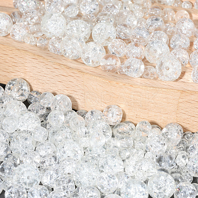 450Pcs 4 Styles Spray Painted Crackle Glass Beads CCG-PA0001-09A-1