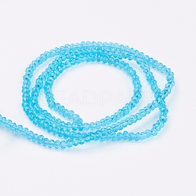 Transparent Glass Beads Strands X-GLAA-R135-2mm-08-1