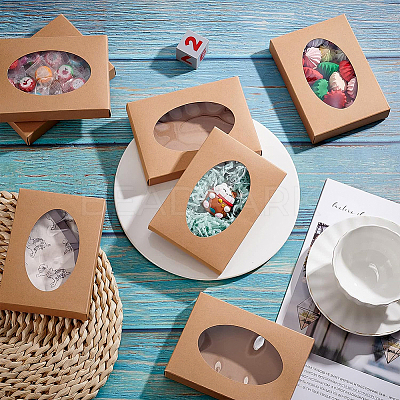 Foldable Creative Kraft Paper Box CON-WH0085-29A-1