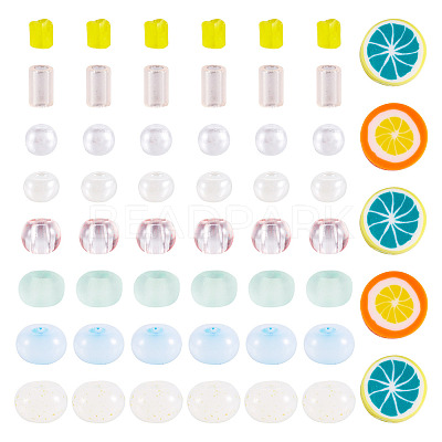 DIY 9 Style Glass & Resin & Polymer Clay Beads Jewelry Making Finding Kit DIY-TAC0027-05-1