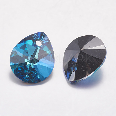 Faceted K9 Glass Rhinestone Charms X-RGLA-F053-E-001BB-1