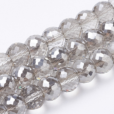 Electroplated Glass Beads Strands EGLA-Q092-10mm-A05-1