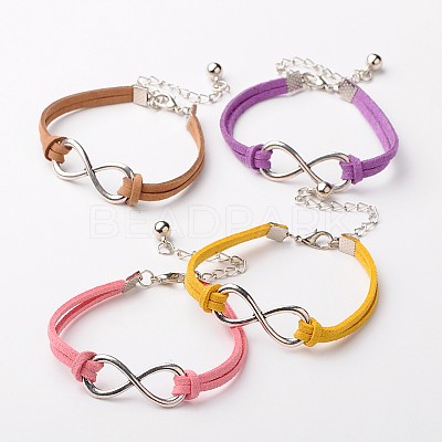 Tibetan Style Alloy Infinity Link Bracelets BJEW-JB01478-1