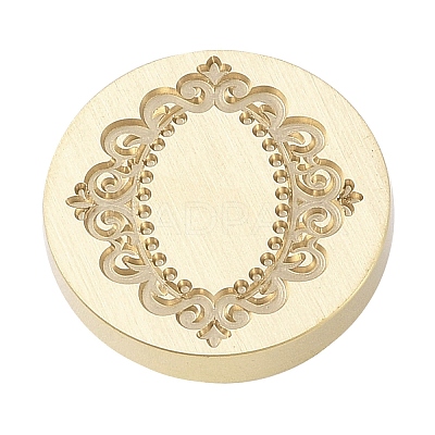Flower Frame Brass Stamp Heads AJEW-M037-09G-01-1